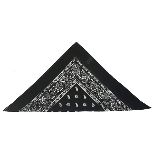 Black Paisley Bandana